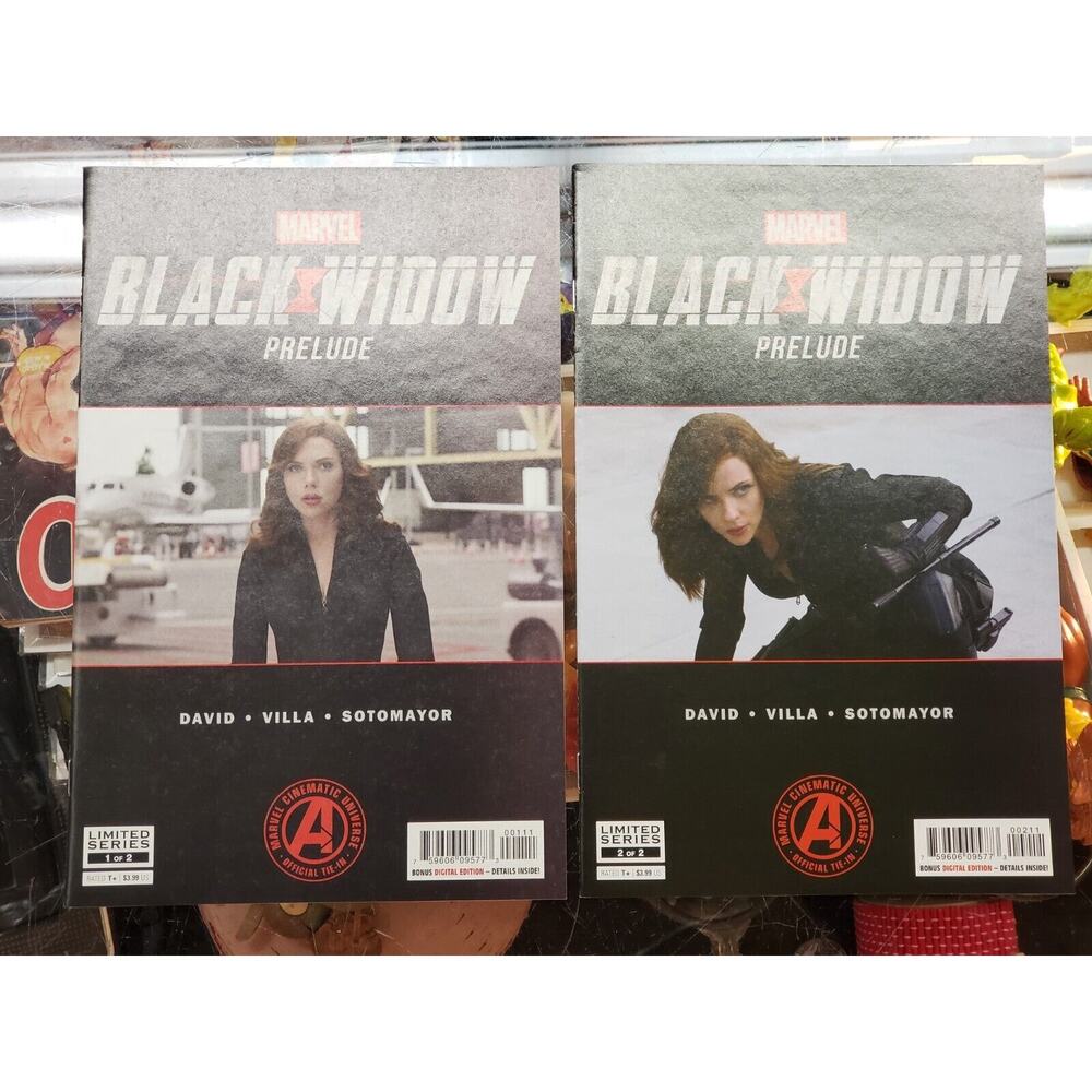 MARVEL BLACK WIDOW Movie PRELUDE Comics 1 & 2 Scarlet Johansson Covers 2020 VG/F